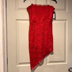 NWT Babe Society Sabora Strapless Asymmetrical Short Dress 🌹